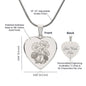 Birth Flower Heart Necklace Personalize September Morning Glory