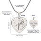 Personalize Birth Flower Star Zodiac Dec Sagittarius Narcissus Heart Necklace