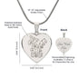Birth Flower Heart Necklace Personalize May Lily of Valley