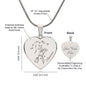 Personalize Birth Flower Star Zodiac Feb Aquarius Iris Heart Necklace
