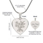 Birth Flower Heart Necklace Personalize December Holly