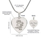 Birth Flower Heart Necklace Personalize July Waterlily