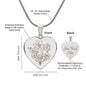 Birth Flower Heart Necklace Personalize March Daffodil
