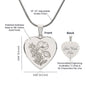 Birth Flower Heart Necklace Personalize August Poppy