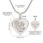 Birth Flower Heart Necklace Personalize June Rose