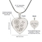 Birth Flower Heart Necklace Personalize April Daisy