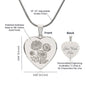 Birth Flower Heart Necklace Personalize November Chrysanthemum