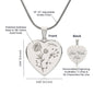 Personalize Birth Flower Star Zodiac Nov Scorpio Peony Heart Necklace