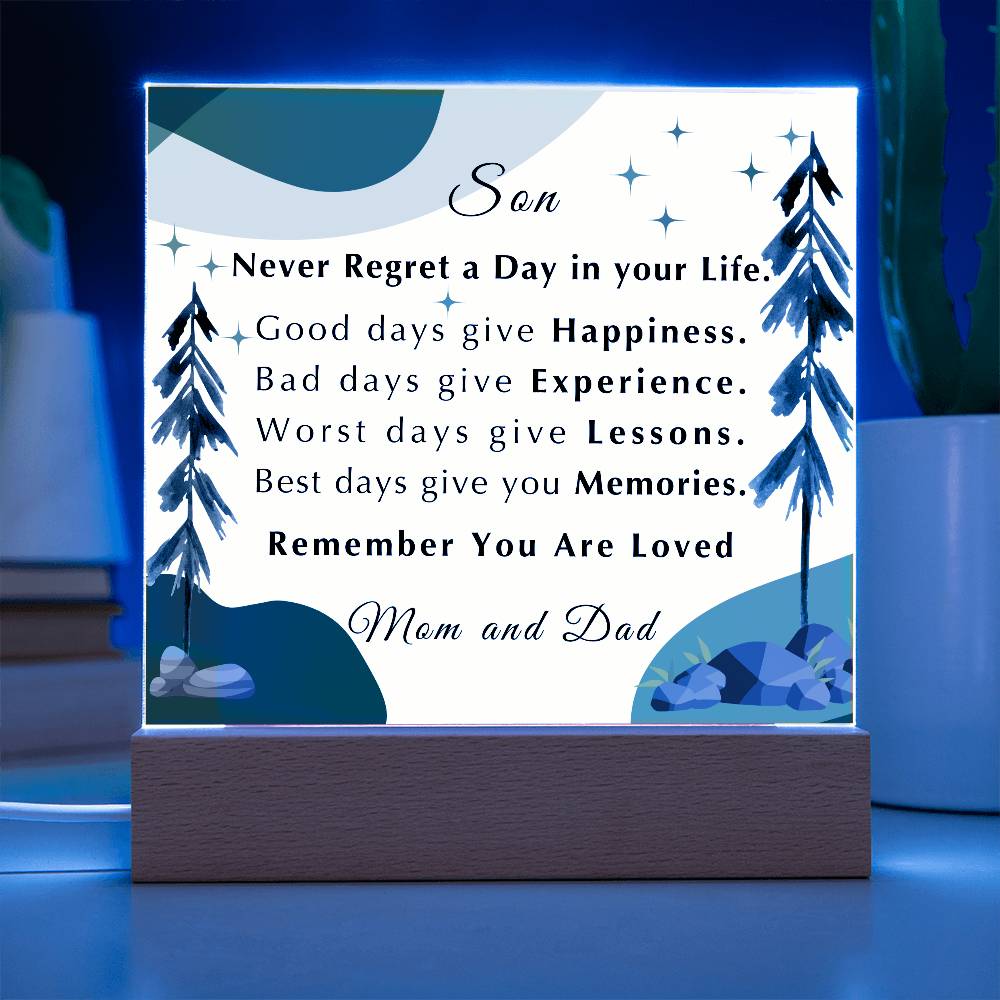 Graduation Back-to-School Personalized Gift for Son, High School College Desk Plaque