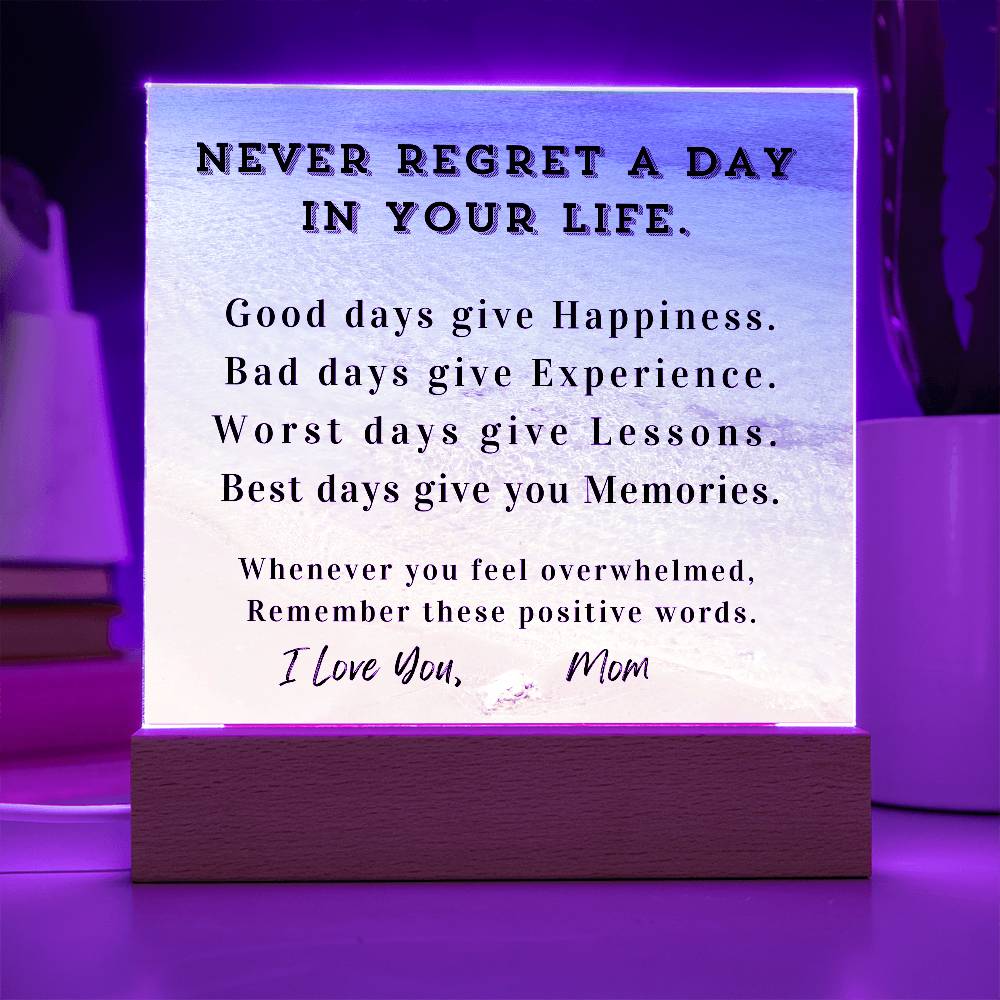 Positive Affirmation Personalized Graduation Back-to-School Desktop Plaque, High School College Gift,Customize