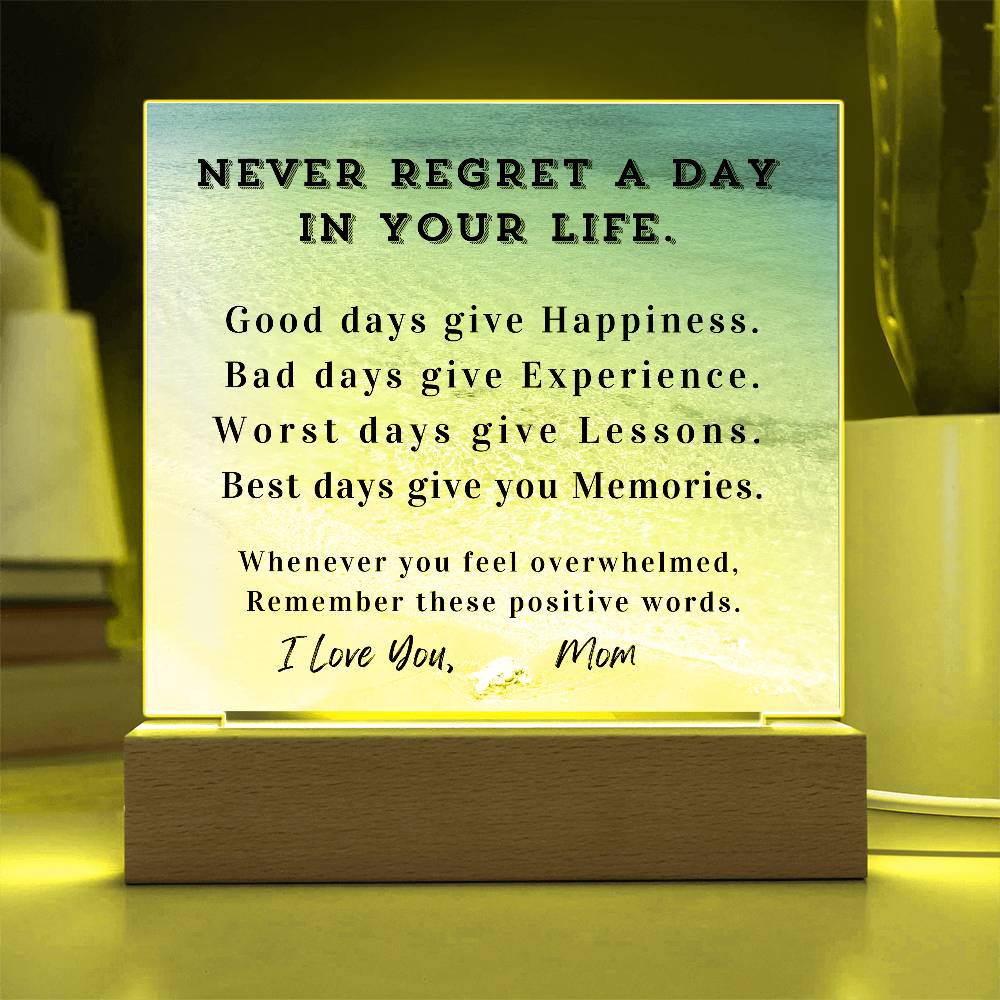 Positive Affirmation Personalized Graduation Back-to-School Desktop Plaque, High School College Gift,Customize