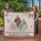 Personalized Father-Daughter Distance Blanket | Mountain Map Keepsake | Long-Distance Gift for Daughter| 50X60"  Design2