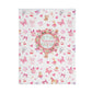 Floral Rose Custom Name Baby Blanket, Personalized Minky Touch Fleece Blanket