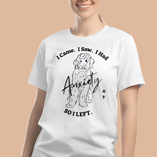 Doodle Anxiety Bella + Canvas Womens Short Sleeve T-Shirt Labradoodle