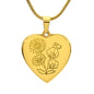 Birth Flower Heart Necklace Personalize April Daisy