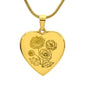 Birth Flower Heart Necklace Personalize November Chrysanthemum