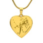 Personalize Birth Flower Star Zodiac Dec Sagittarius Narcissus Heart Necklace