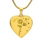 Personalize Birth Flower Star Zodiac October Libra Marigold Heart Necklace