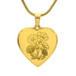 Birth Flower Heart Necklace Personalize September Morning Glory
