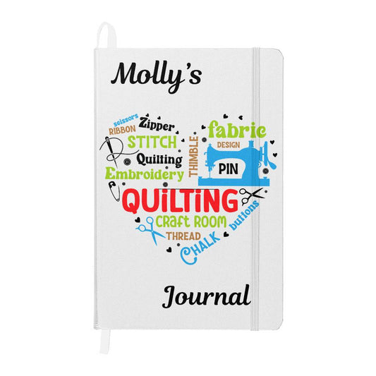 Personalized Quilting Journal Gift for the Quilt Enthusiast and their Friends and Family that Enjoy the Craft