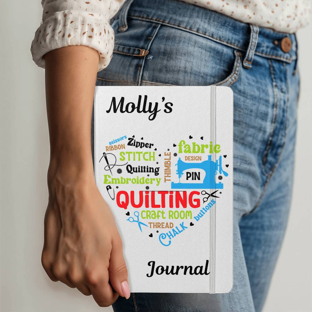 Personalized Quilting Journal Gift for the Quilt Enthusiast and their Friends and Family that Enjoy the Craft