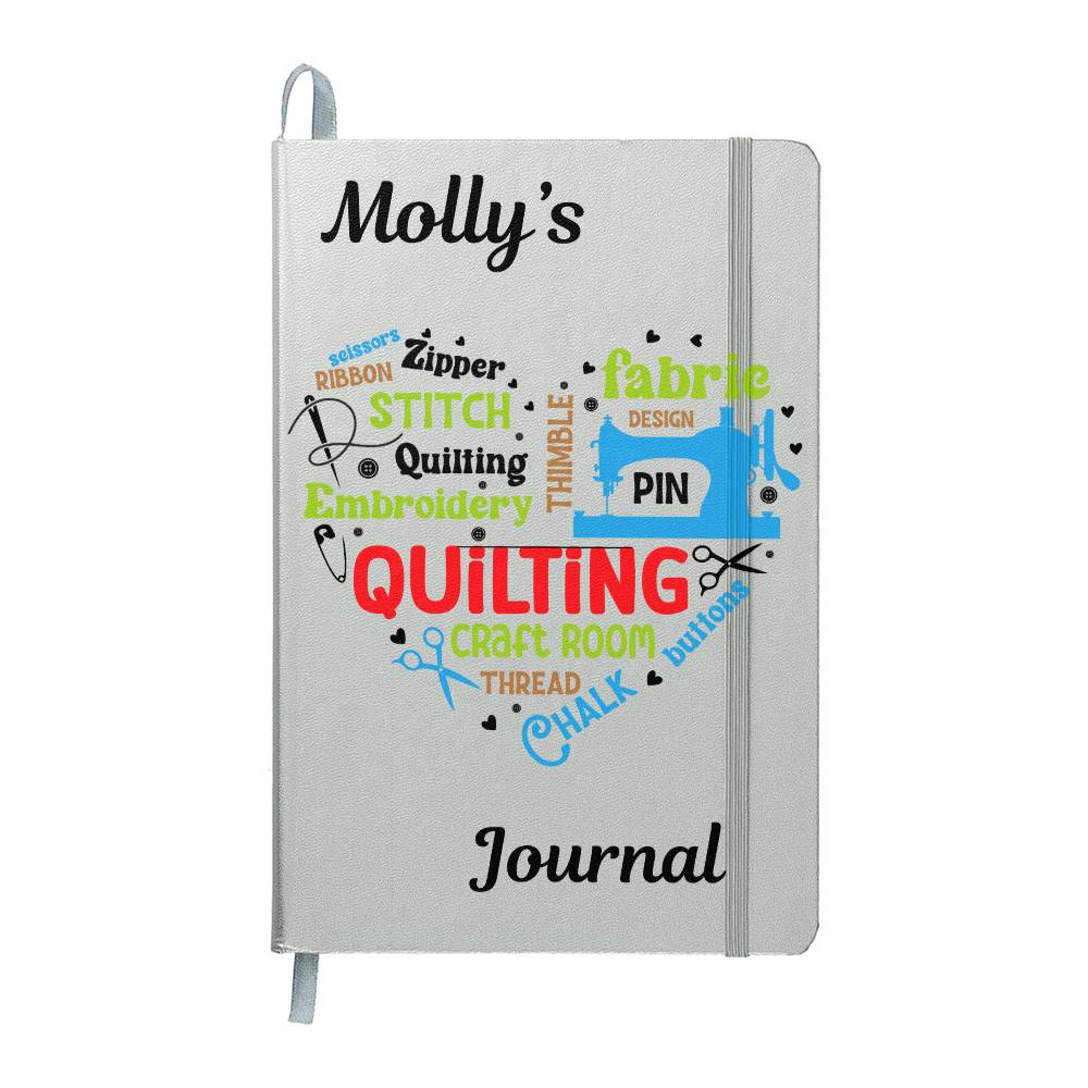 Personalized Quilting Journal Gift for the Quilt Enthusiast and their Friends and Family that Enjoy the Craft