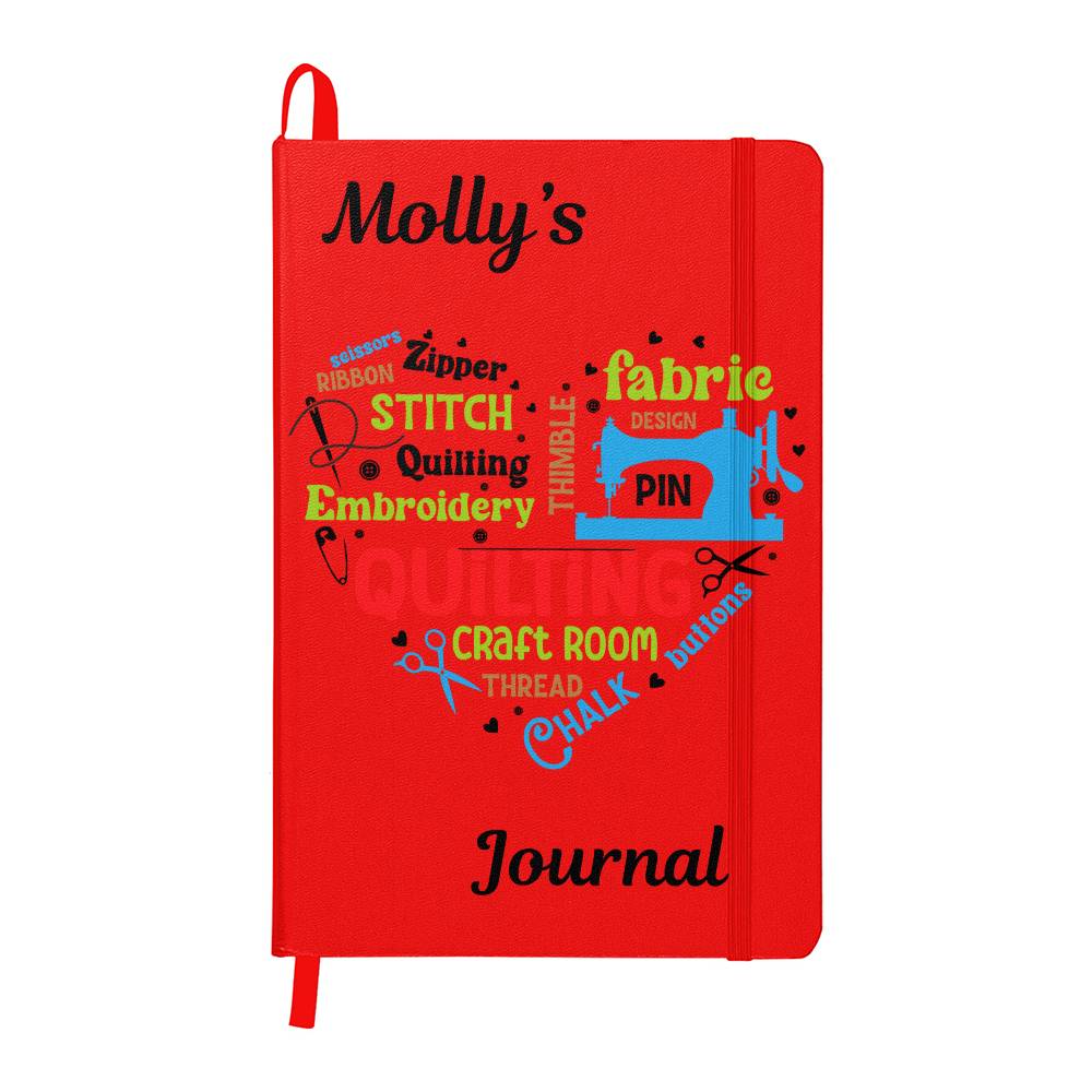 Personalized Quilting Journal Gift for the Quilt Enthusiast and their Friends and Family that Enjoy the Craft