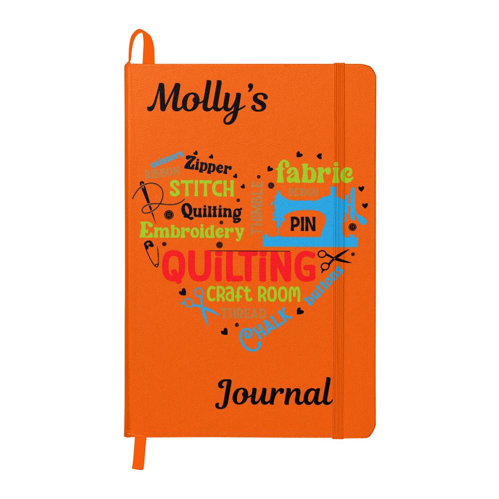 Personalized Quilting Journal Gift for the Quilt Enthusiast and their Friends and Family that Enjoy the Craft