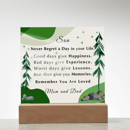 Graduation Back-to-School Personalized Gift for Son, High School College Desk Plaque