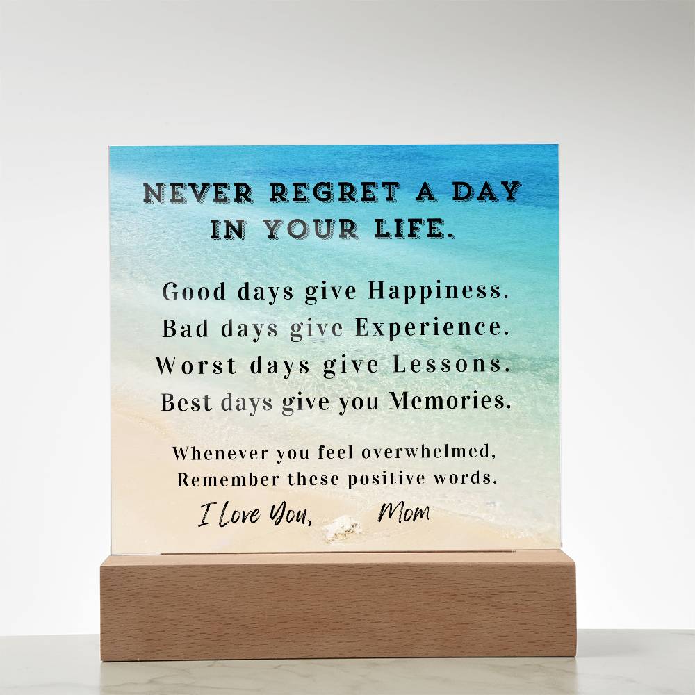 Positive Affirmation Personalized Graduation Back-to-School Desktop Plaque, High School College Gift,Customize