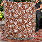 Fall Aesthetic Woven Blanket, Cozy Floral Blanket, Perfect Autumn Home Décor Gift