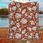 Fall Aesthetic Woven Blanket, Cozy Floral Blanket, Perfect Autumn Home Décor Gift