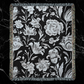 Silver Floral Woven Blanket for Her, Anniversary or Birthday Gift, Elegant Home Decor