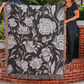 Silver Floral Woven Blanket for Her, Anniversary or Birthday Gift, Elegant Home Decor