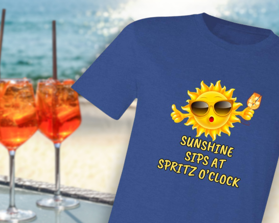 Spritz Sunshine Sips Womens Short-Sleeve T-Shirt Bella + Canvas