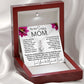 SASSY MOM|Gift from Daughter, Son, Grandma Jewelry Present, Alluring Beauty necklace, Heartwarming Message Card