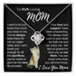 Our Loving Mom|Gift from Daughter Son , Grandma Cat present, Love Knot Necklace with Heartwarming Message CardV2