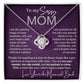 Sassy Mom | Gift from Daughter, Son, Grandma Cat present, Love Knot Necklace with Heartwarming Message Card V1