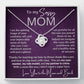 Sassy Mom | Gift from Daughter, Son, Grandma Cat present, Love Knot Necklace with Heartwarming Message Card V1