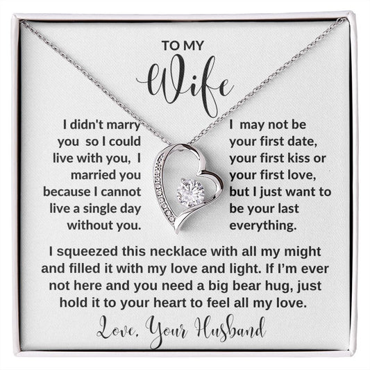 WIFE | CAN'T LIVE WITHOUT YOU | Forever Love Necklace