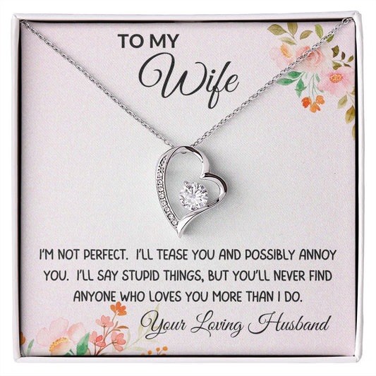 WIFE | I'M NOT PERFECT | Forever Love Necklace